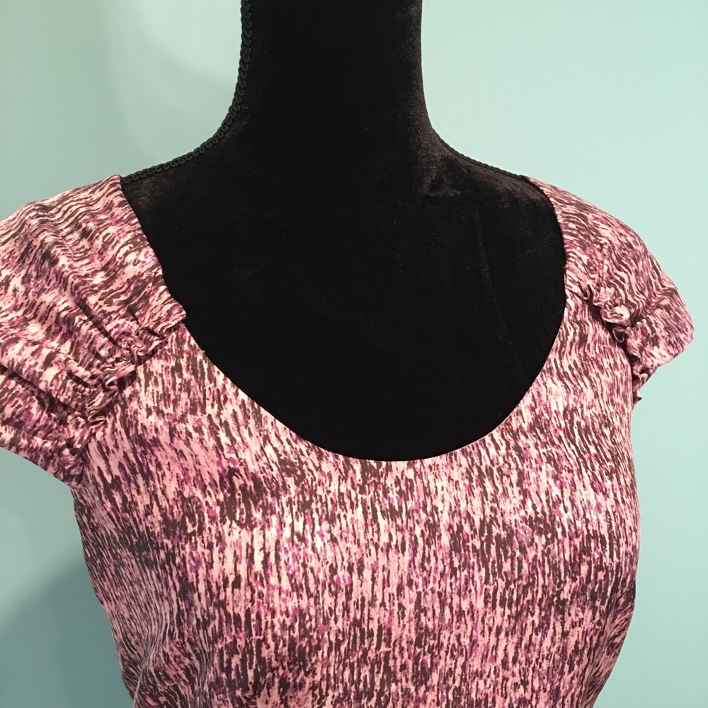 Banana Republic Pink Speckled Cap Sleeve Sheath Dress - Picture 3 of 8
